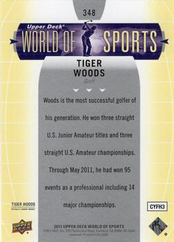 2011 Upper Deck World of Sports #348 Tiger Woods Back