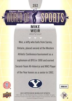 2011 Upper Deck World of Sports #352 Mike Weir Back