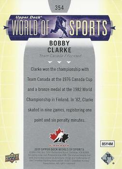2011 Upper Deck World of Sports #354 Bobby Clarke Back