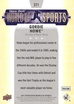 2011 Upper Deck World of Sports #371 Gordie Howe Back