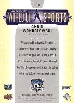 2011 Upper Deck World of Sports #390 Chris Wondolowski Back