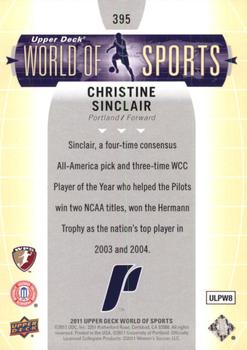 2011 Upper Deck World of Sports #395 Christine Sinclair Back