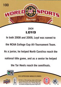 2010 Upper Deck World of Sports #100 Zach Loyd Back