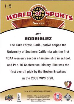 2010 Upper Deck World of Sports #115 Amy Rodriguez Back