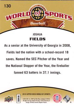 2010 Upper Deck World of Sports #130 Joshua Fields Back