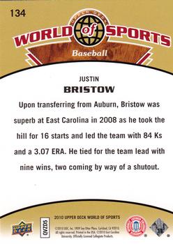 2010 Upper Deck World of Sports #134 Justin Bristow Back