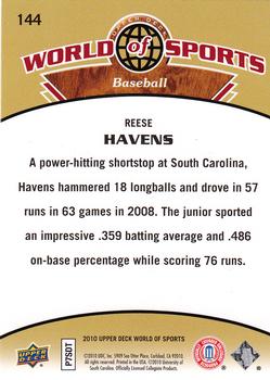 2010 Upper Deck World of Sports #144 Reese Havens Back