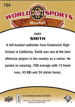2010 Upper Deck World of Sports #154 Chris Smith Back