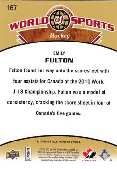 2010 Upper Deck World of Sports #167 Emily Fulton Back