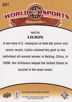 2010 Upper Deck World of Sports #201 Nastia Liukin Back