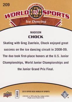 2010 Upper Deck World of Sports #209 Madison Chock Back