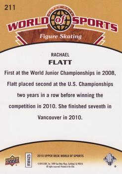 2010 Upper Deck World of Sports #211 Rachael Flatt Back