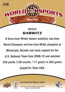 2010 Upper Deck World of Sports #246 Natalie Darwitz Back