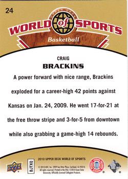2010 Upper Deck World of Sports #24 Craig Brackins Back
