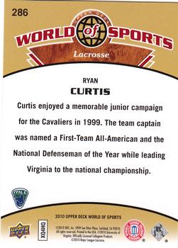 2010 Upper Deck World of Sports #286 Ryan Curtis Back