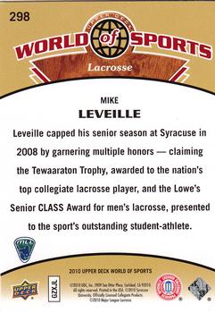 2010 Upper Deck World of Sports #298 Mike Leveille Back
