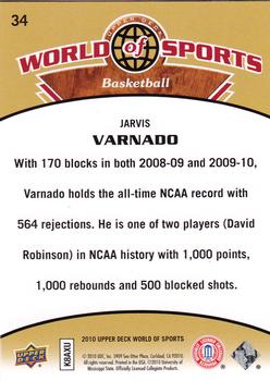 2010 Upper Deck World of Sports #34 Jarvis Varnado Back