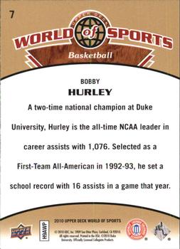 2010 Upper Deck World of Sports #7 Bobby Hurley Back