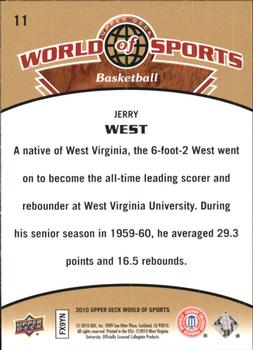 2010 Upper Deck World of Sports #11 Jerry West Back