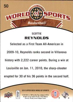 2010 Upper Deck World of Sports #50 Scottie Reynolds Back