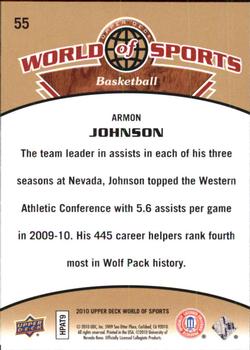 2010 Upper Deck World of Sports #55 Armon Johnson Back