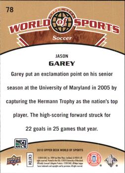 2010 Upper Deck World of Sports #78 Jason Garey Back