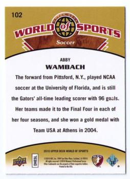 2010 Upper Deck World of Sports #102 Abby Wambach Back