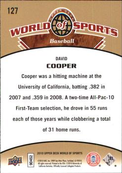 2010 Upper Deck World of Sports #127 David Cooper Back