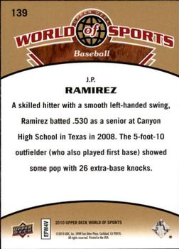 2010 Upper Deck World of Sports #139 J.P. Ramirez Back