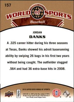 2010 Upper Deck World of Sports #157 Jordan Danks Back