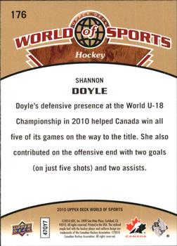 2010 Upper Deck World of Sports #176 Shannon Doyle Back
