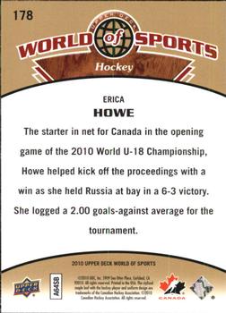 2010 Upper Deck World of Sports #178 Erica Howe Back