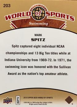 2010 Upper Deck World of Sports #203 Mark Spitz Back