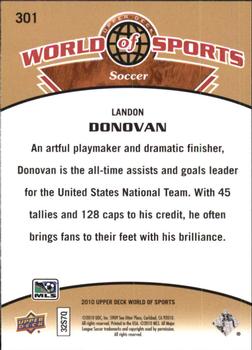 2010 Upper Deck World of Sports #301 Landon Donovan Back