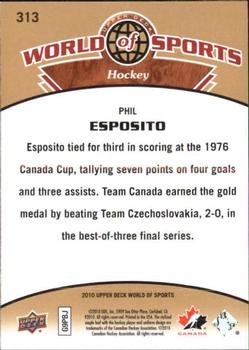 2010 Upper Deck World of Sports #313 Phil Esposito Back