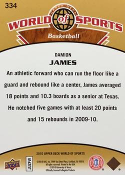 2010 Upper Deck World of Sports #334 Damion James Back