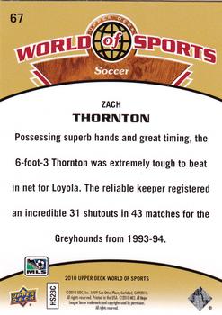 2010 Upper Deck World of Sports #67 Zach Thornton Back