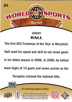 2010 Upper Deck World of Sports #84 Jeremy Hall Back
