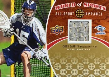 2010 Upper Deck World of Sports - All-Sport Apparel Memorabilia #ASA-55 Chris Garrity Front