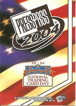 2004 National Trading Card Day #PP1 Press Pass Cover Card Front