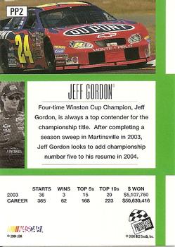 2004 National Trading Card Day #PP2 Jeff Gordon Back