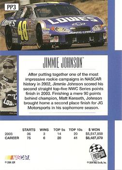 2004 National Trading Card Day #PP3 Jimmie Johnson Back