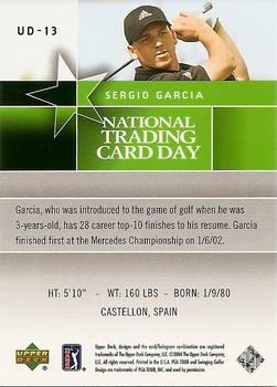 2004 National Trading Card Day #UD-13 Sergio Garcia Back