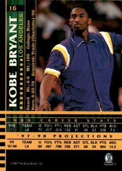 1997 Score Board Players Club #16 Kobe Bryant Back
