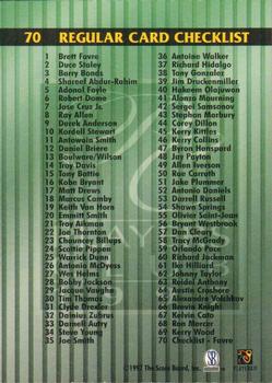 1997 Score Board Players Club #70 Brett Favre Back