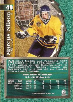 1997 Score Board Talk N' Sports #49 Marcus Nilson Back