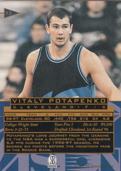1997 Score Board Visions Signings #13 Vitaly Potapenko Back