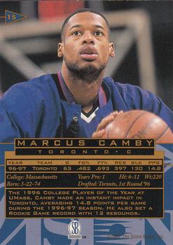 1997 Score Board Visions Signings #15 Marcus Camby Back