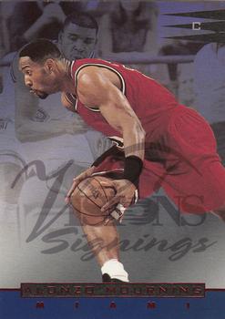 1997 Score Board Visions Signings #28 Alonzo Mourning Front
