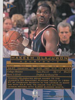 1997 Score Board Visions Signings #2 Hakeem Olajuwon Back